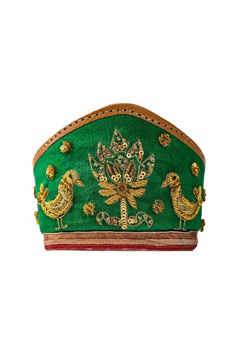 Green Masakali Embroidered Jutti