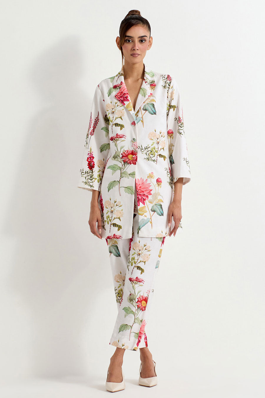 Daisy Printed Cotton Linen Co-Ord Set