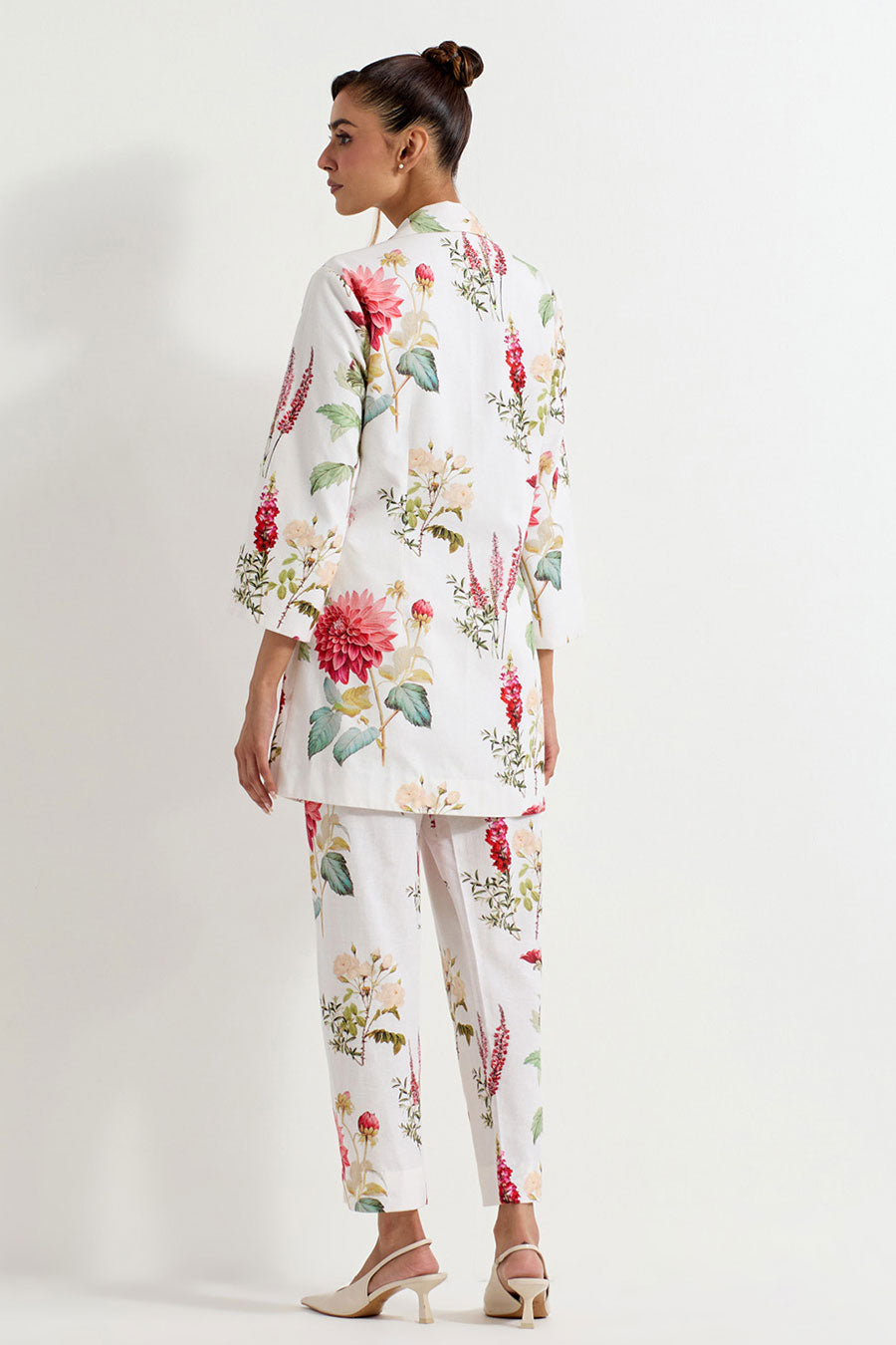 Daisy Printed Cotton Linen Co-Ord Set