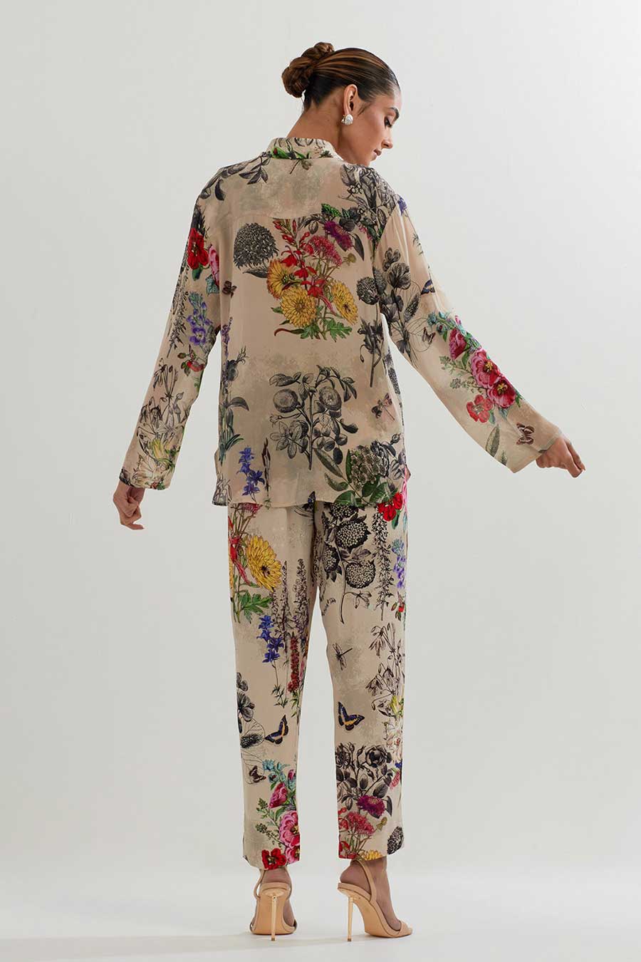 Botanical Print Shirt & Pant Co-Ord Set