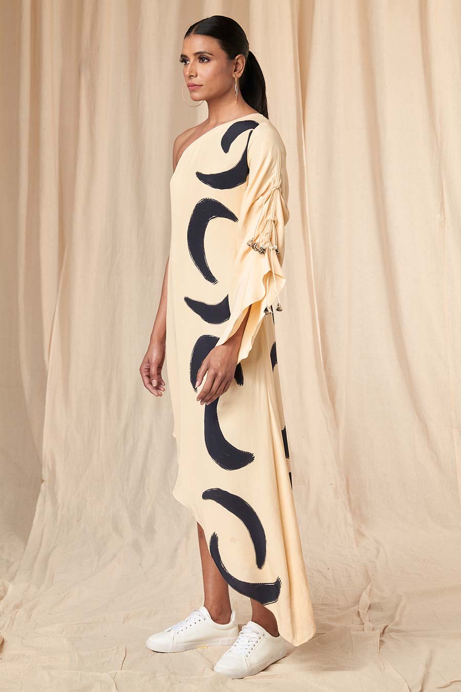 Ivory Mooncrest One-Shoulder Dress