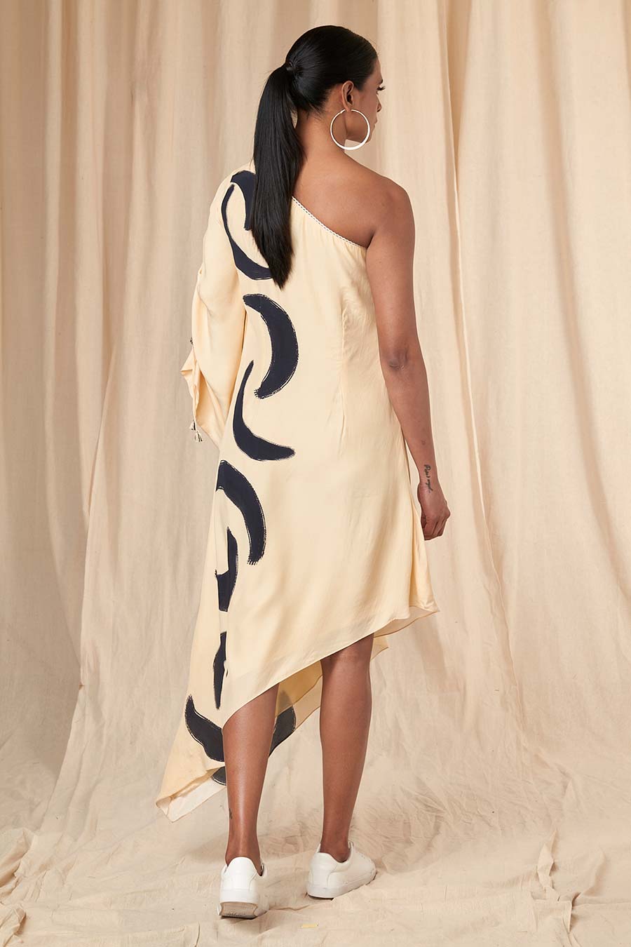 Ivory Mooncrest One-Shoulder Dress