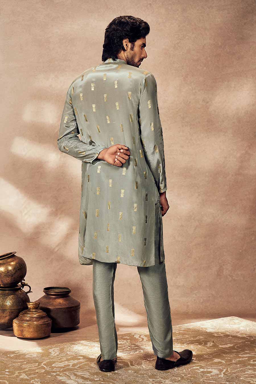 Grey Timber Tribe Printed Kurta Set