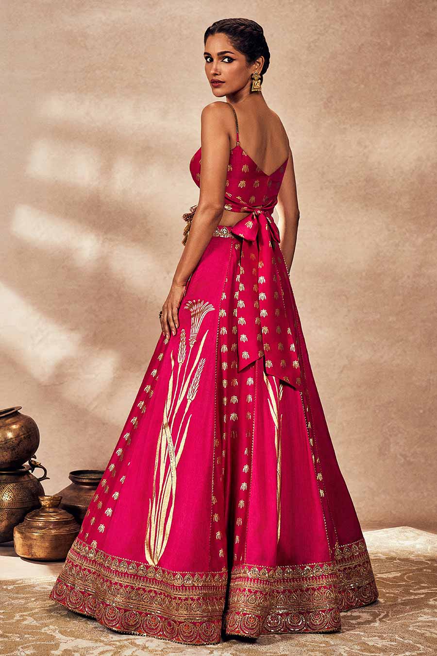 Pink Whispering Lily Embellished Lehenga Set