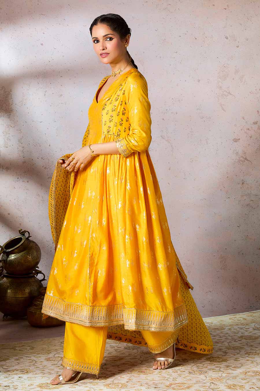 Yellow Mystic Printed Kurta Set