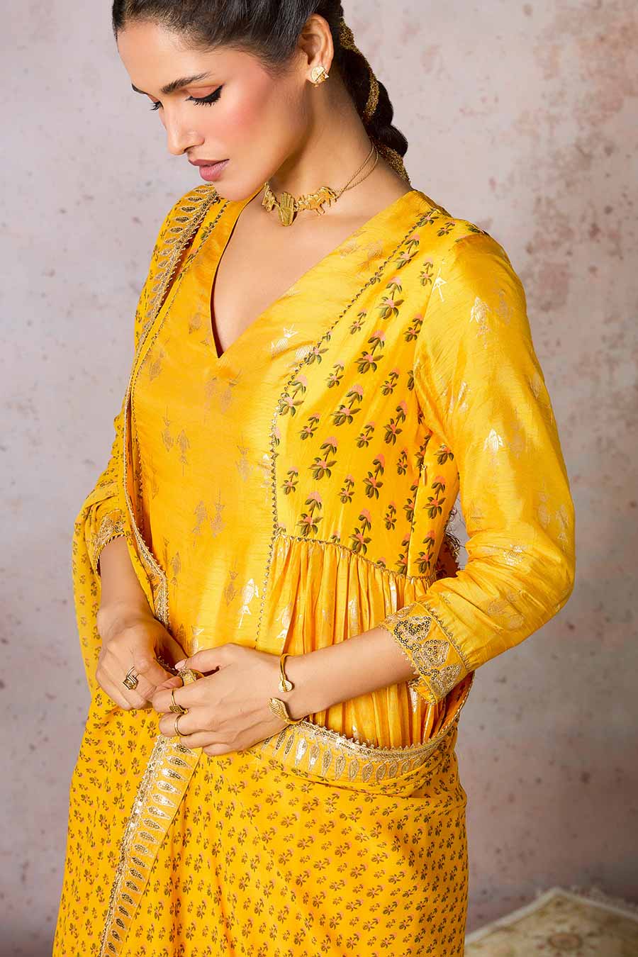 Yellow Mystic Printed Kurta Set