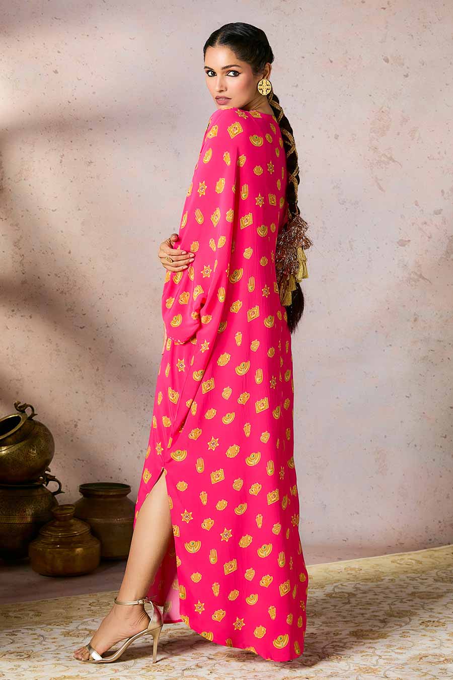 Pink Trinkets Printed Kaftan