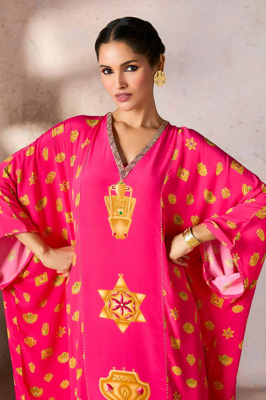 Pink Trinkets Printed Kaftan