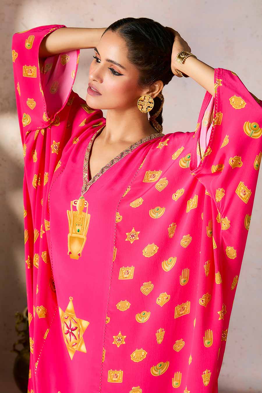 Pink Trinkets Printed Kaftan