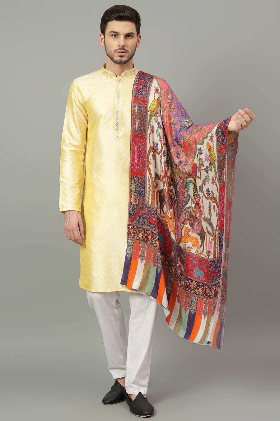 Multicolour Modal Silk Printed Stole