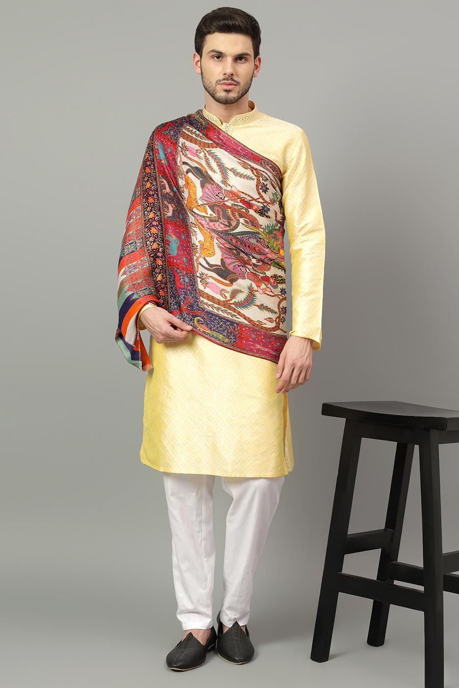 Multicolour Modal Silk Printed Stole