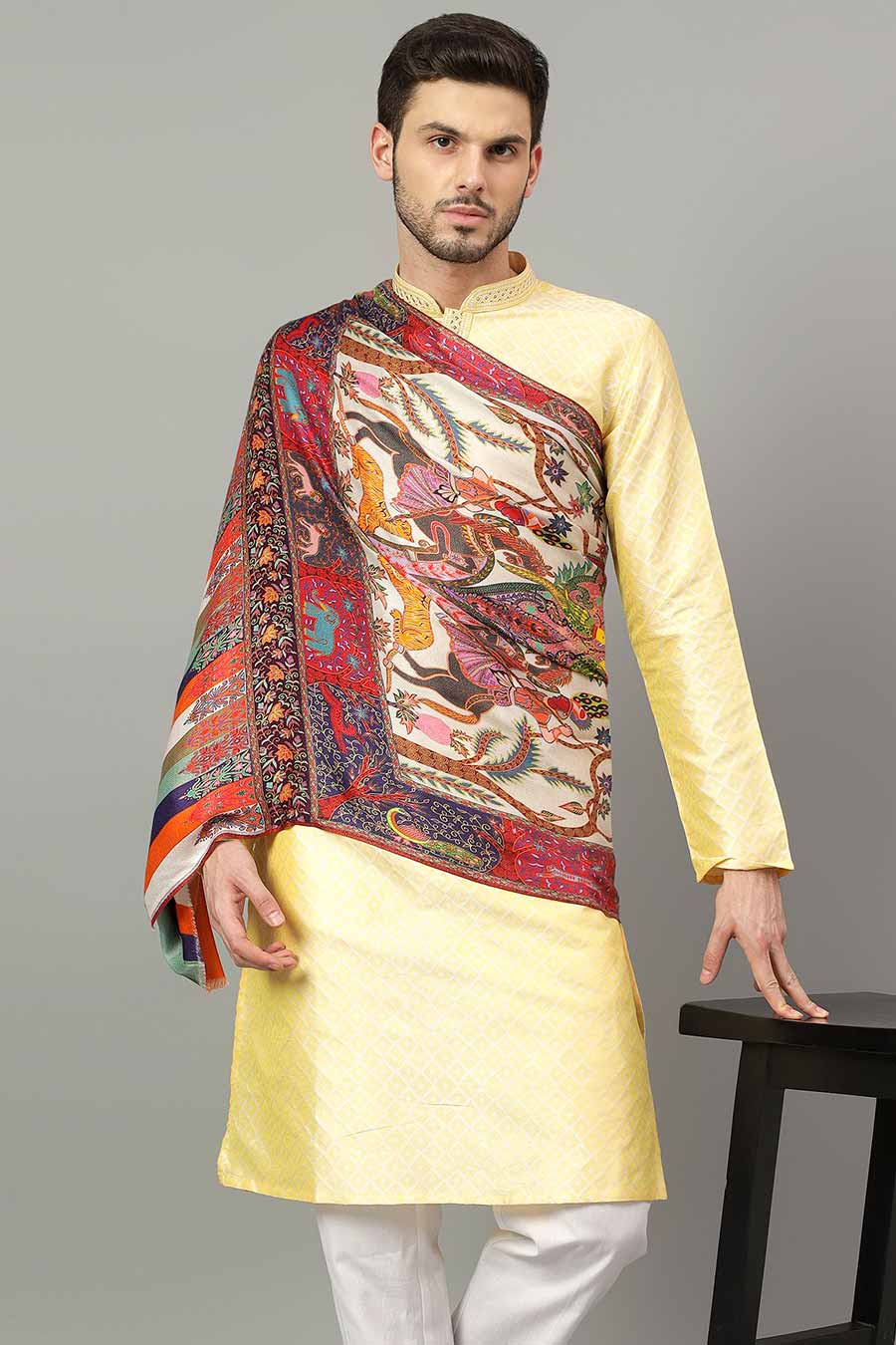 Multicolour Modal Silk Printed Stole