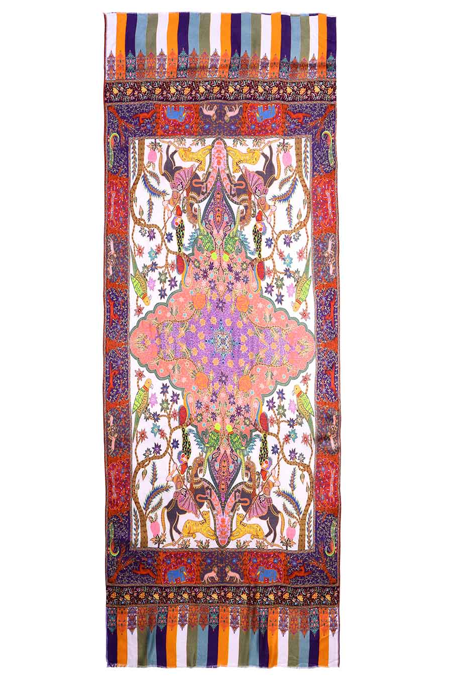 Multicolour Modal Silk Printed Stole