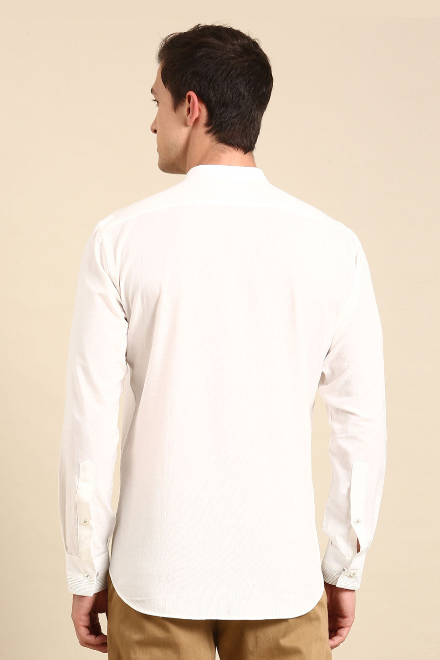 White Malai Cotton Pintuck Shirt