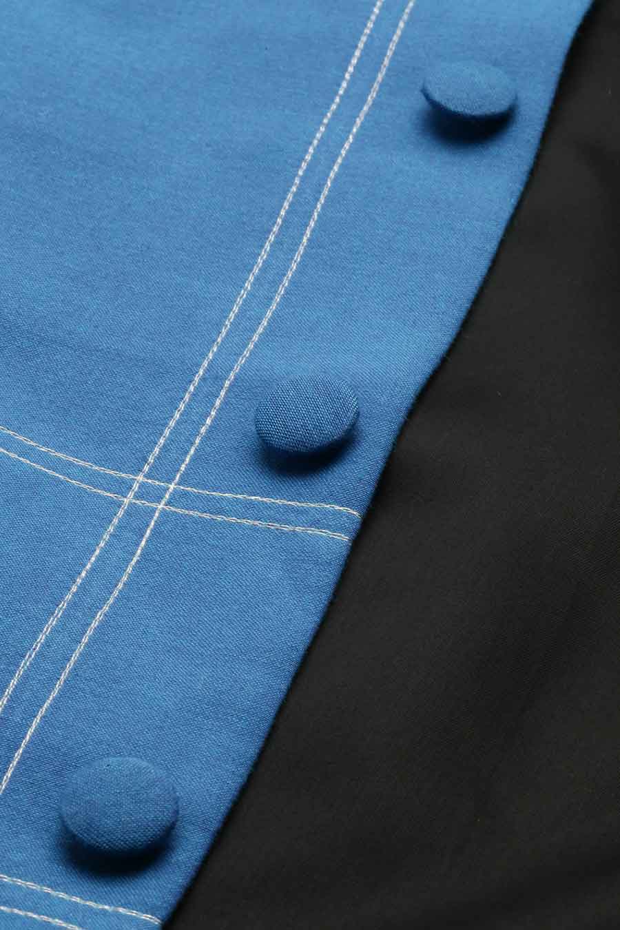 Blue Classic Cotton Bandhgala