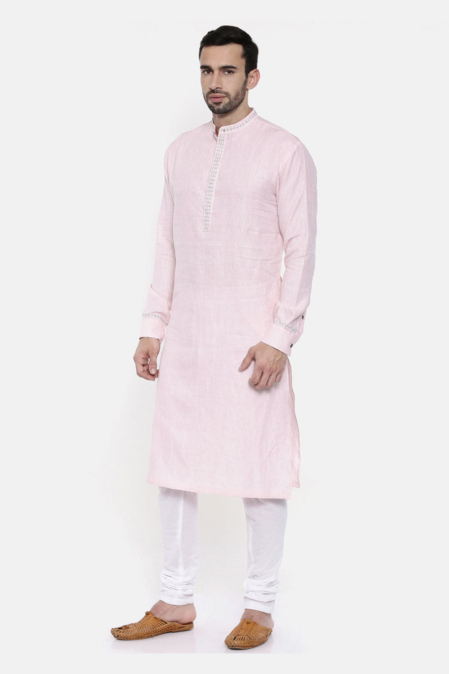 Pink Embroidered Kurta Set