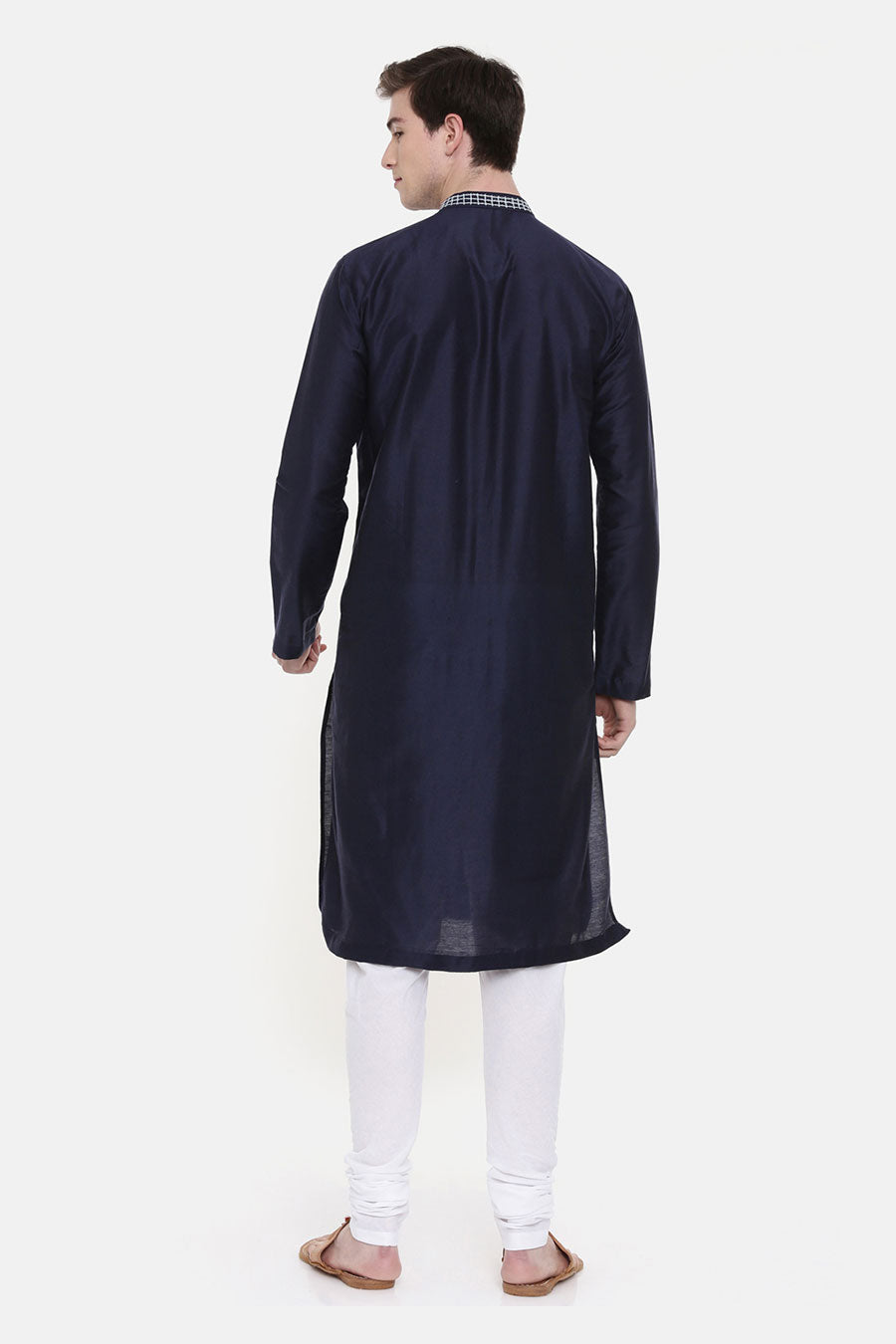 Navy Blue Overlap Kurta Set