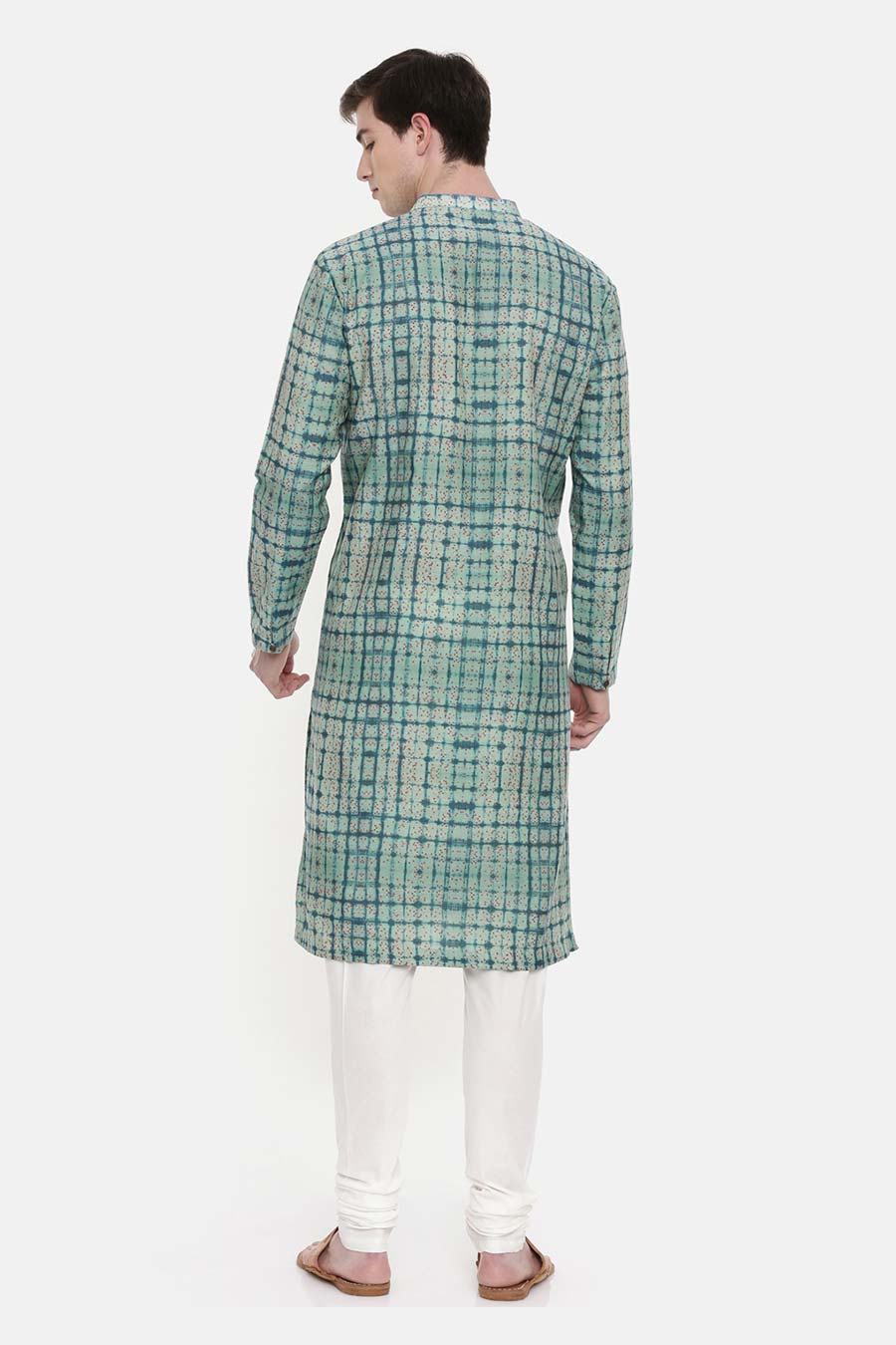 Blue Printed Kurta Set