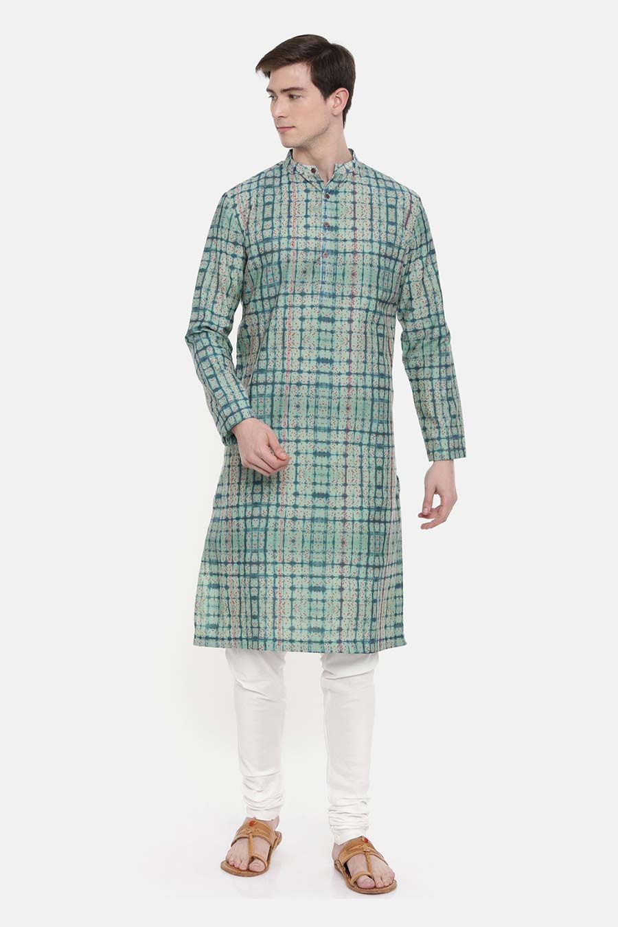 Blue Printed Kurta Set