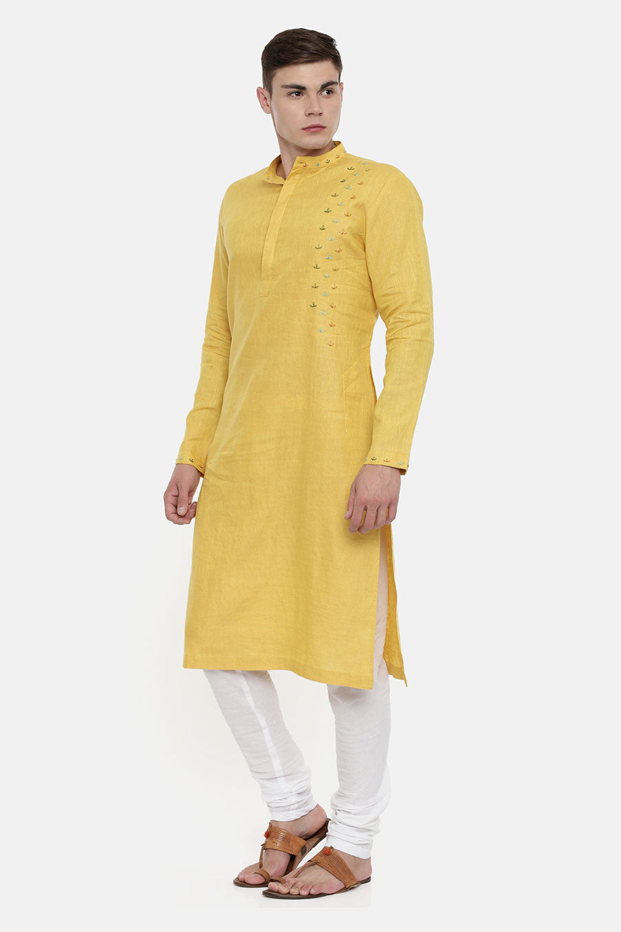 Yellow Embroidered Kurta Set