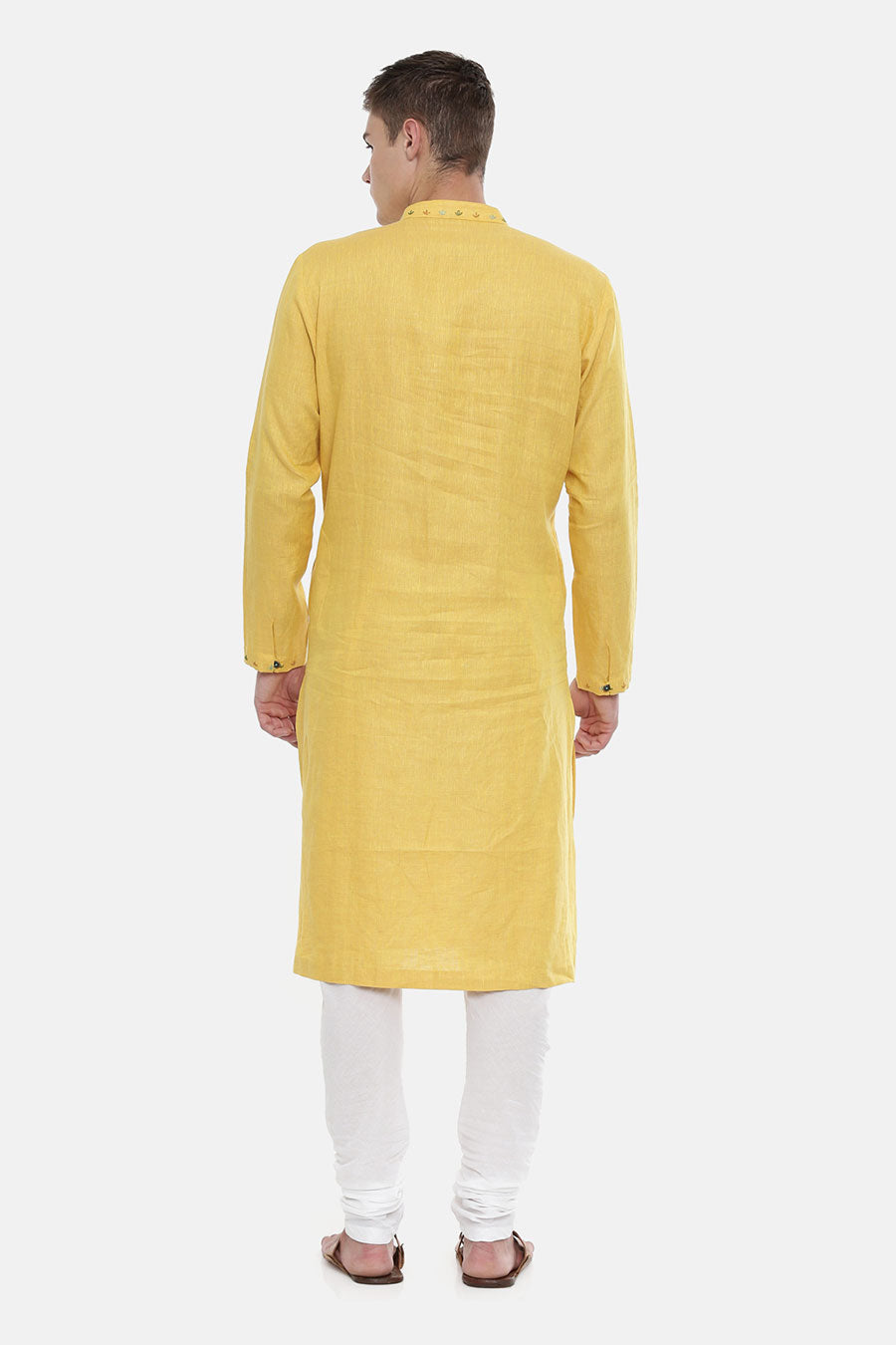 Yellow Embroidered Kurta Set