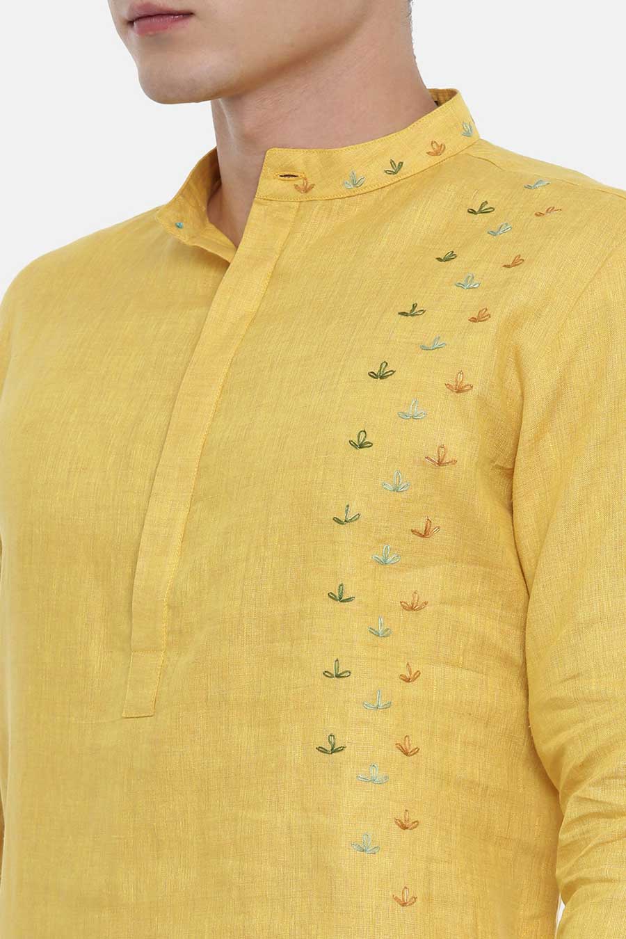 Yellow Embroidered Kurta Set