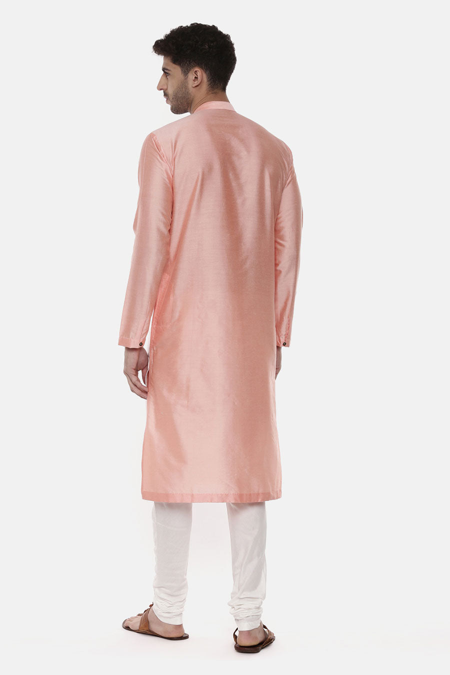 Pink & Ivory Embroidered Kurta Set