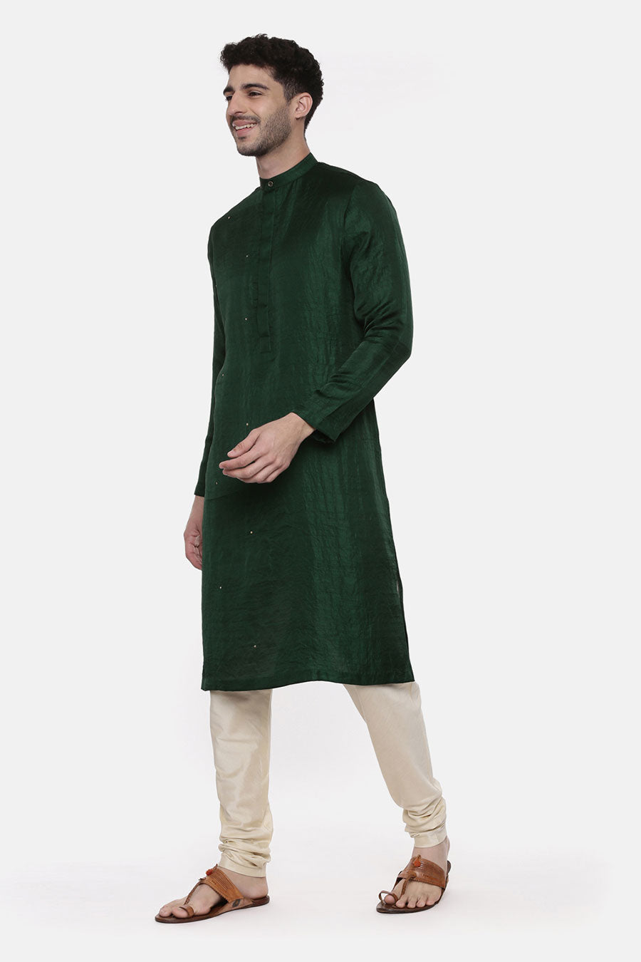 Green Embellished Kurta Set 