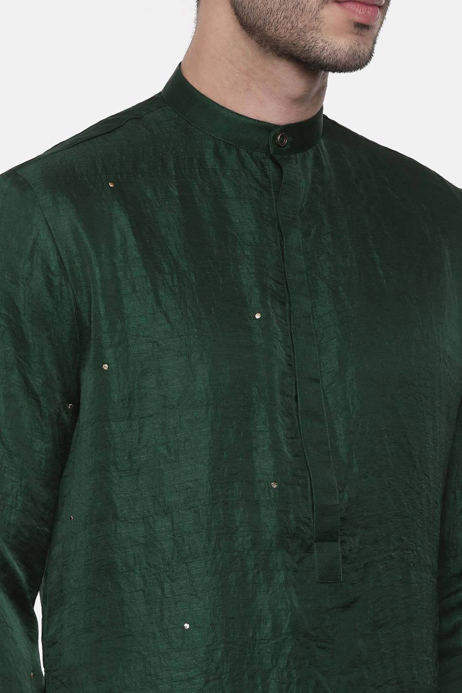 Green Embellished Kurta Set 