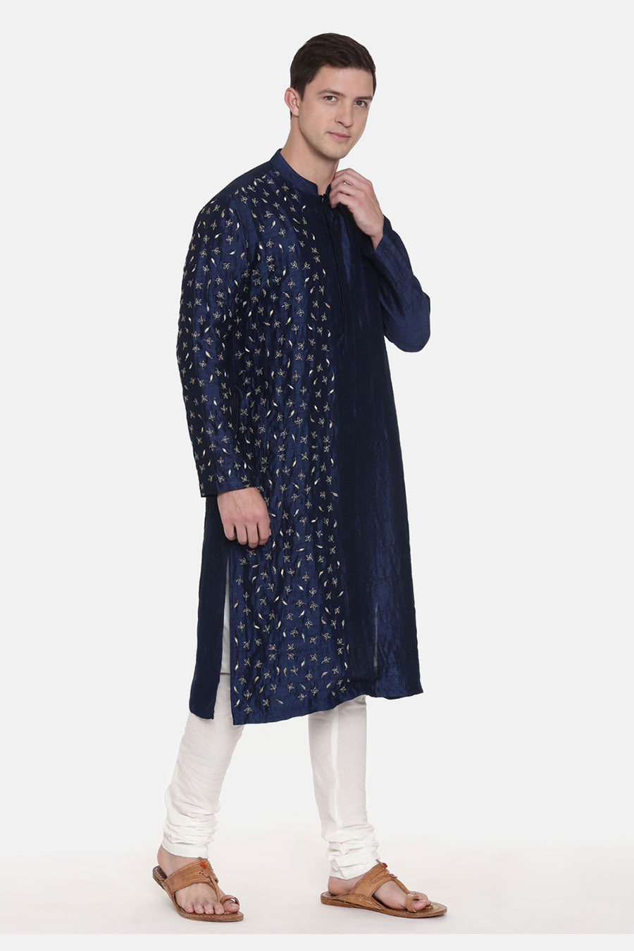 Blue Embroidered Kurta Set 