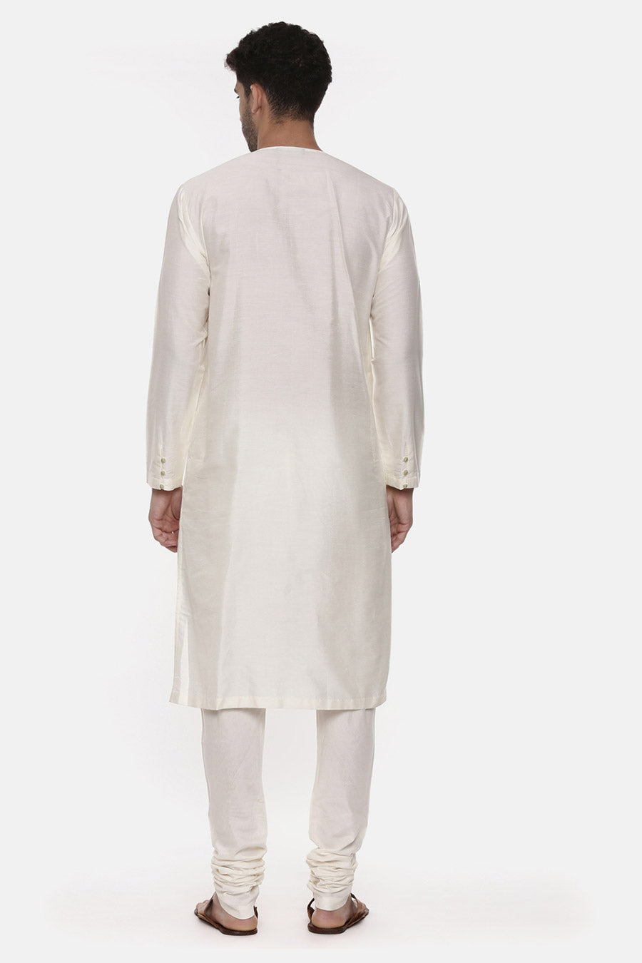 Green & Ivory Overlap Kurta Set