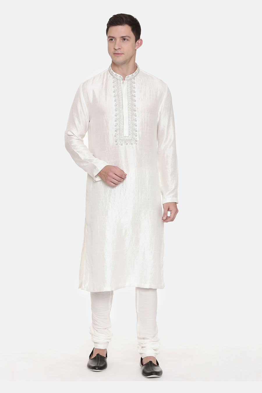 Ivory Embroidered Kurta Set