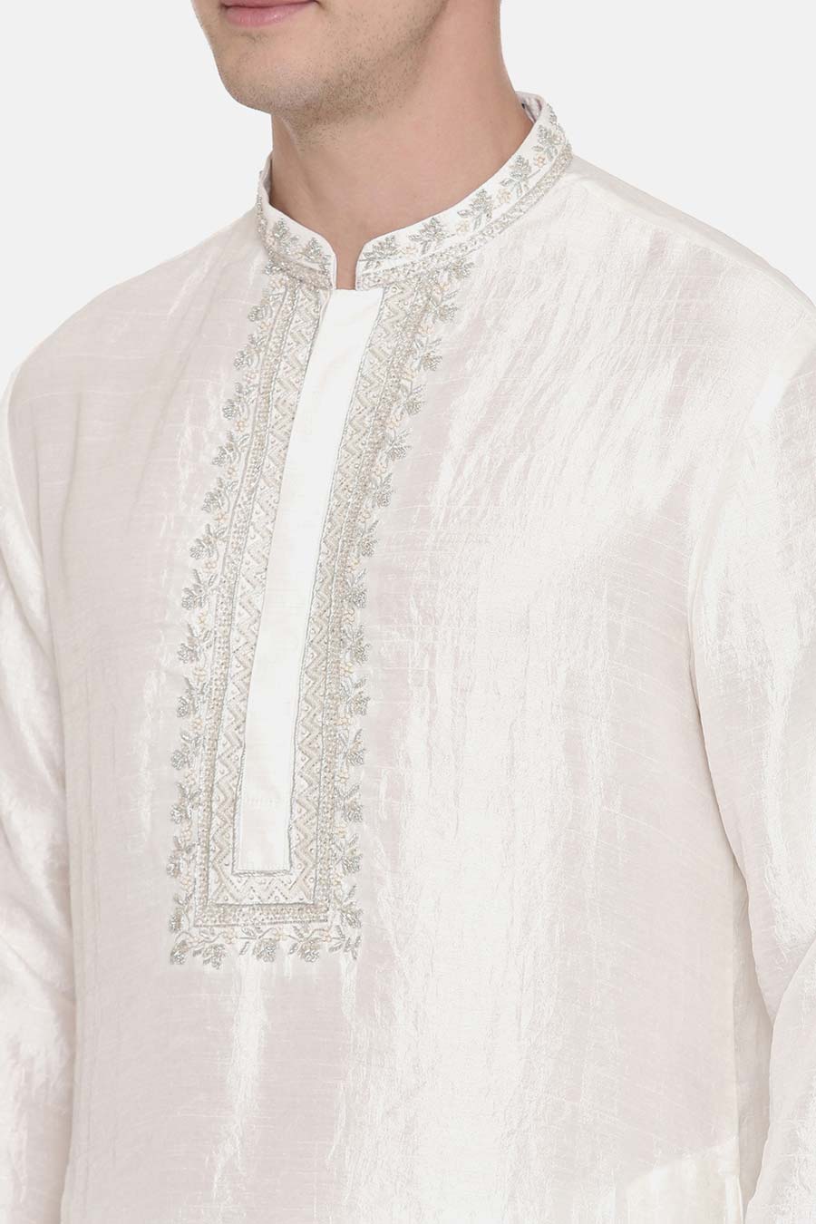 Ivory Embroidered Kurta Set