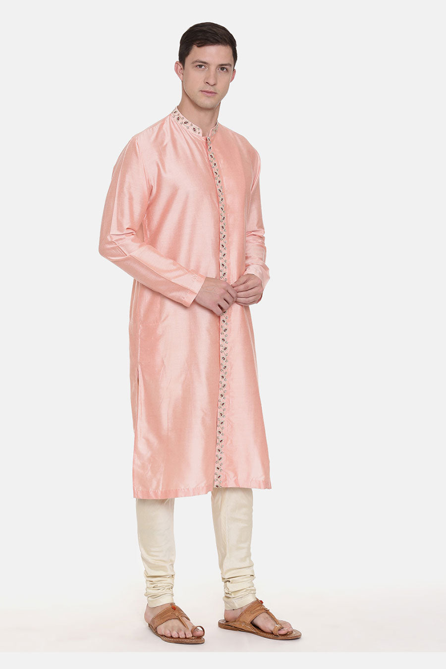 Pink Embroidred Kurta Set