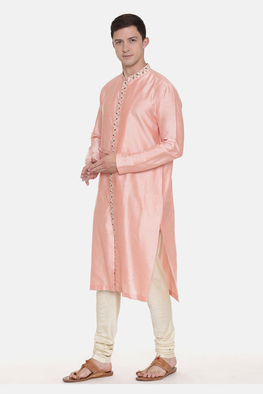 Pink Embroidred Kurta Set