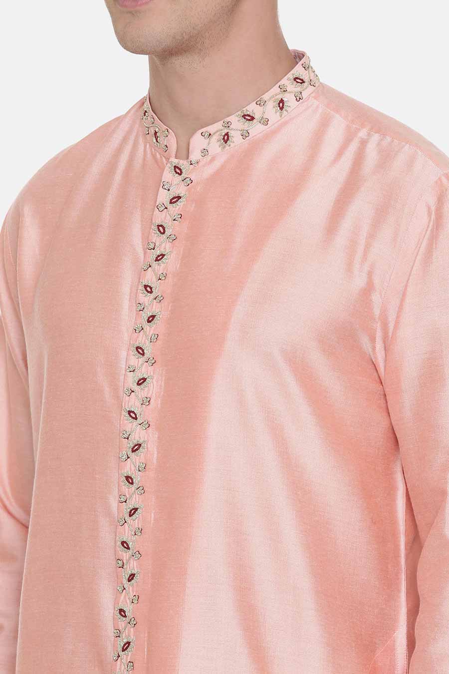 Pink Embroidred Kurta Set