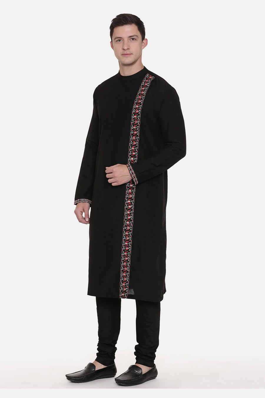 Black Embroidered Kurta Set