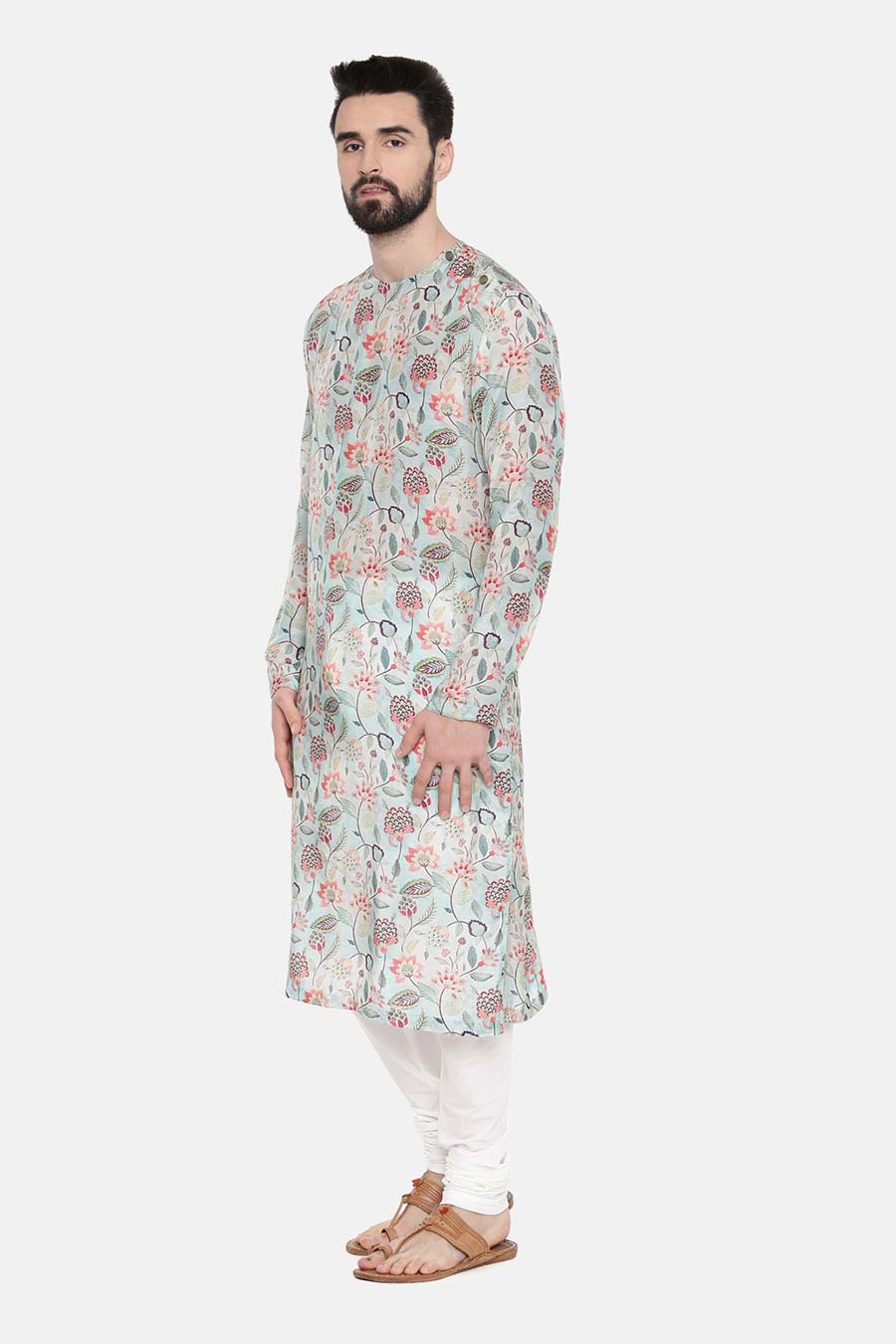 Pastel Green Printed Kurta Set