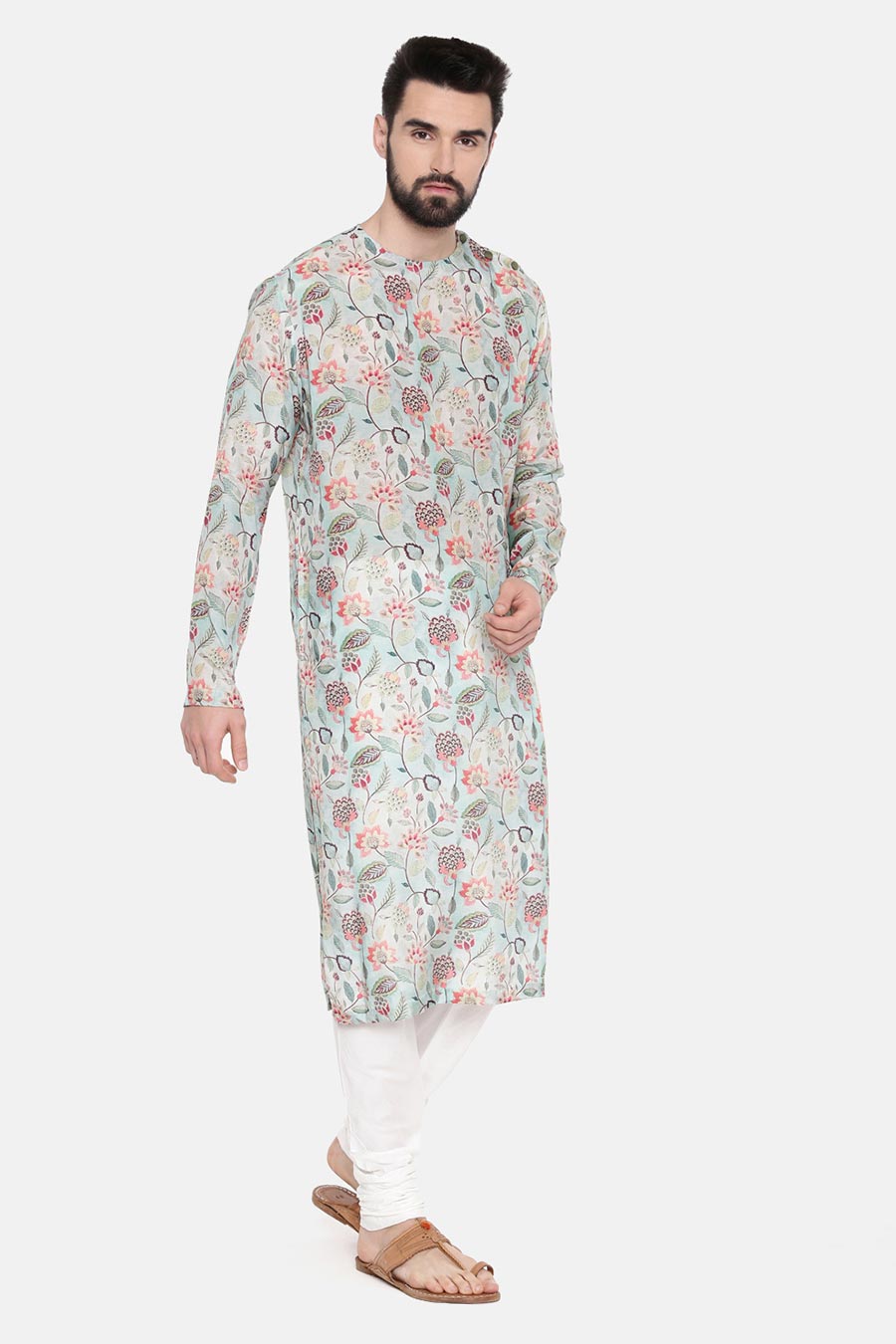 Pastel Green Printed Kurta Set