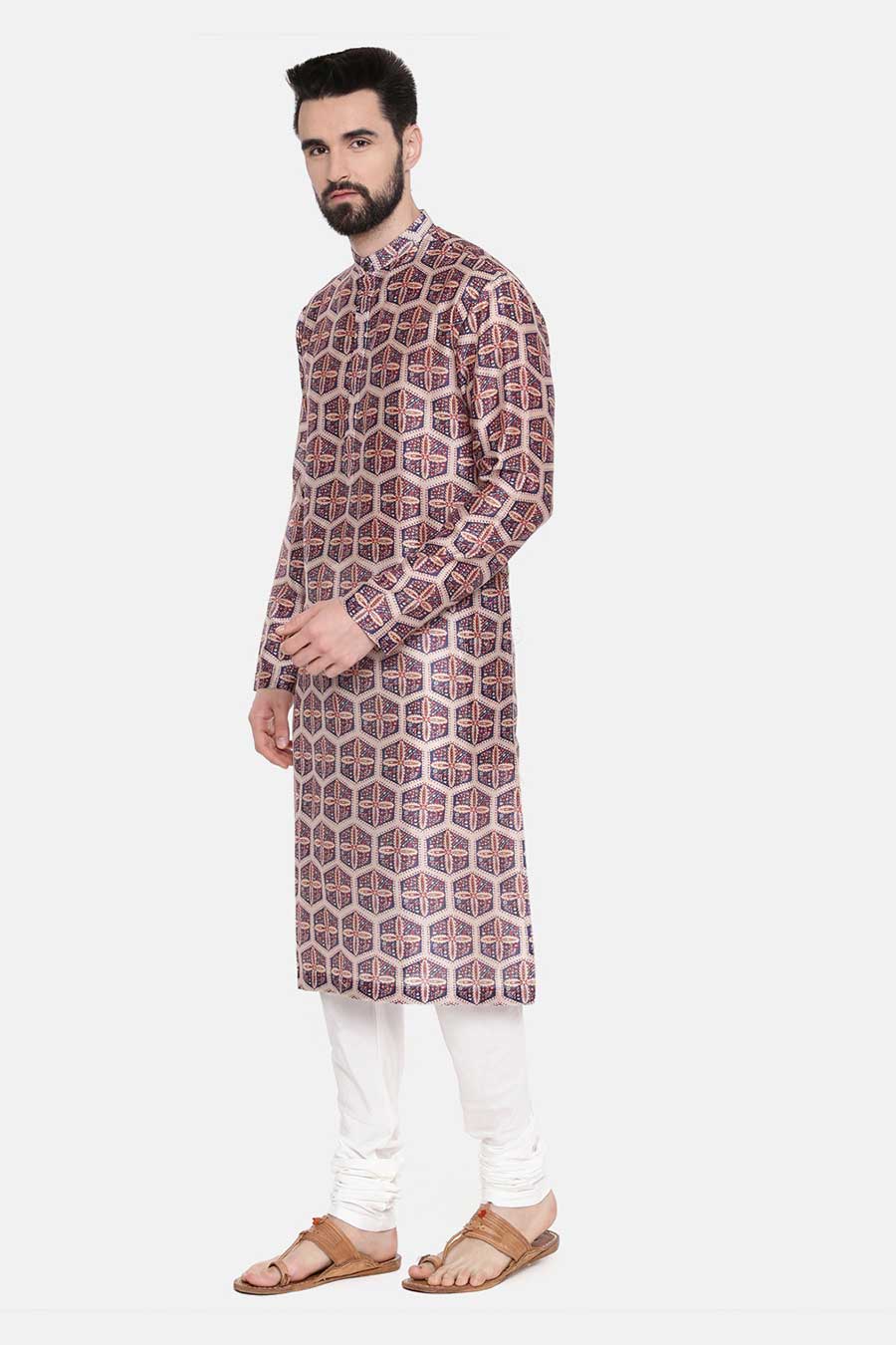 Multicolour Printed Kurta Set