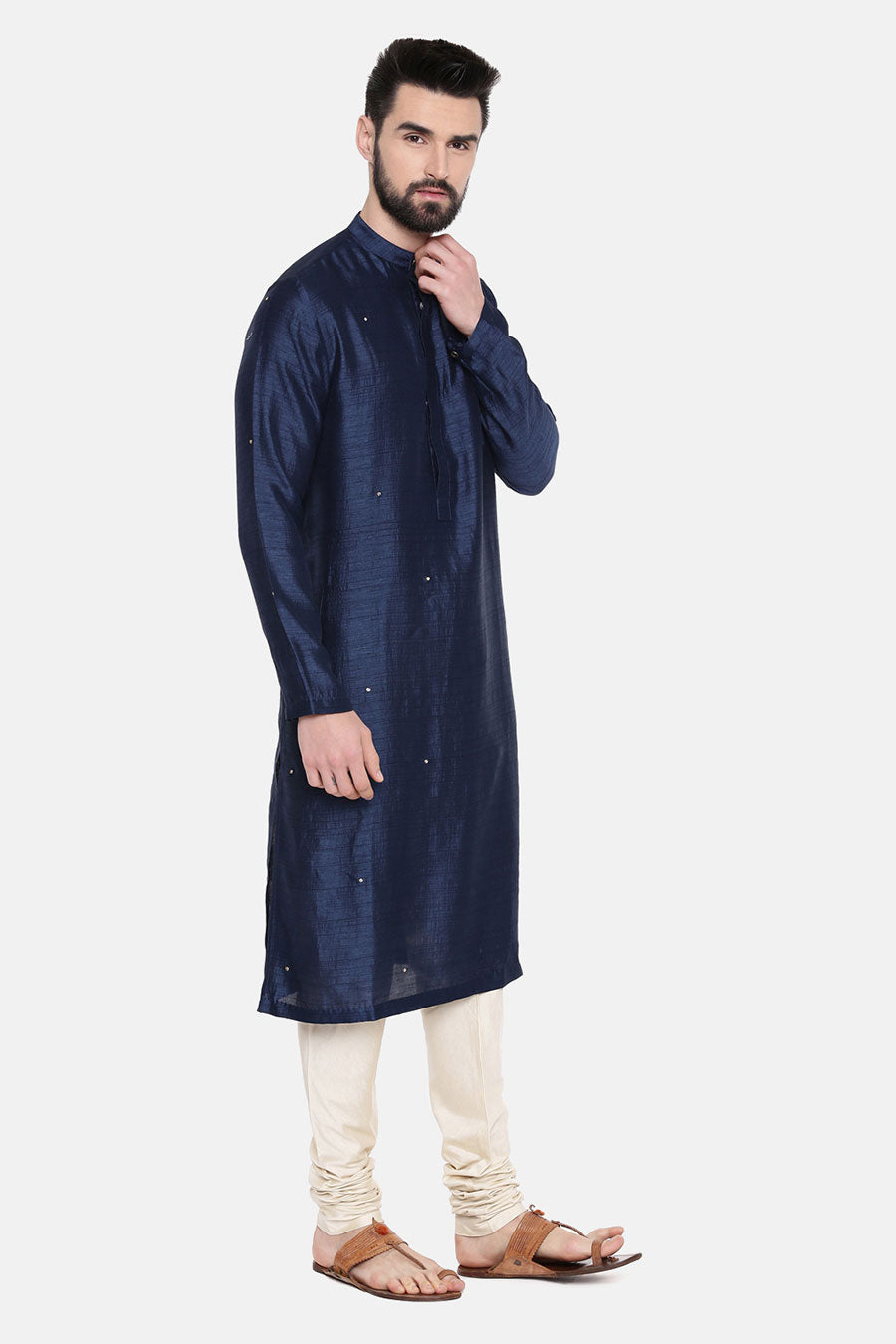 Blue Embellished Kurta Set