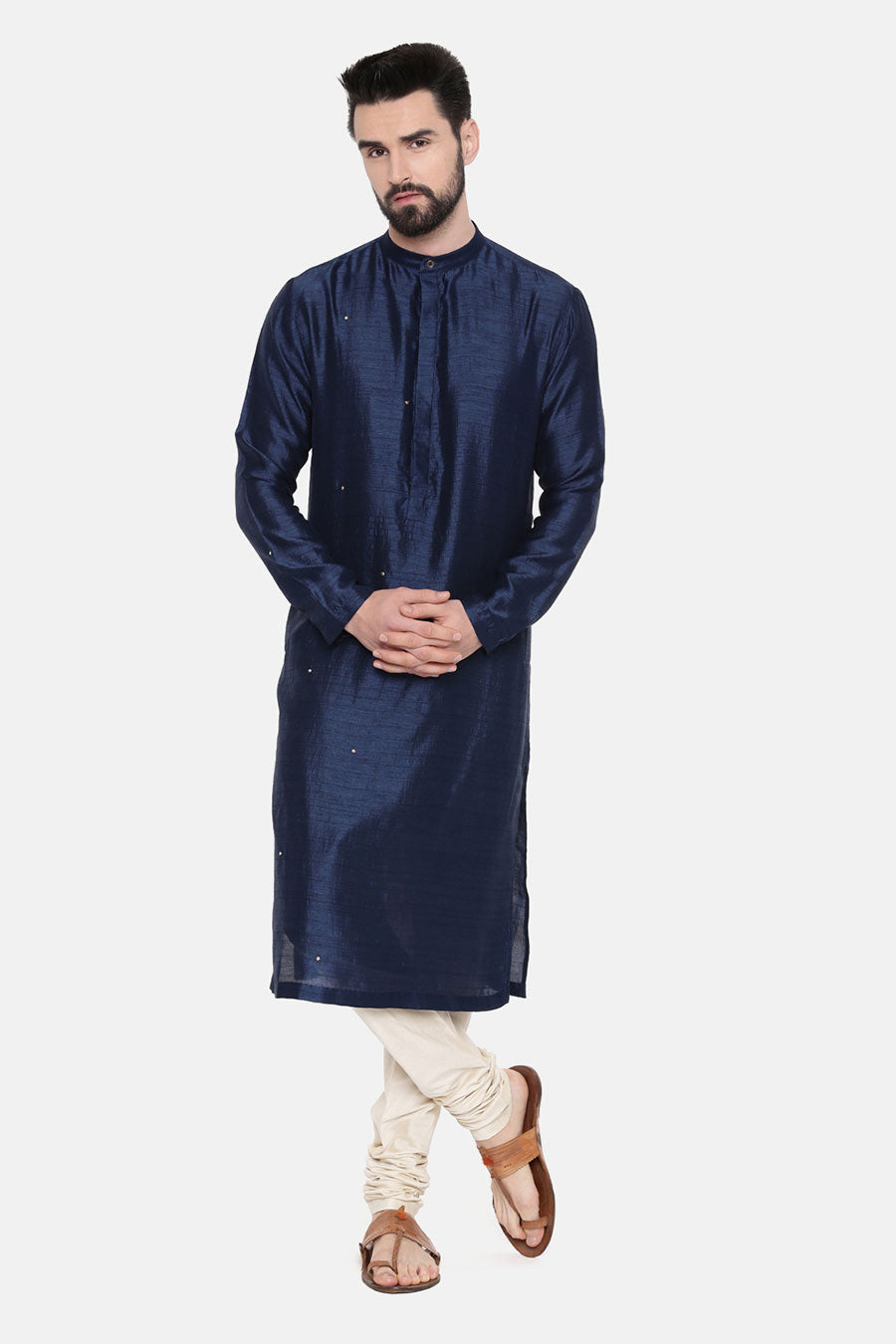 Blue Embellished Kurta Set