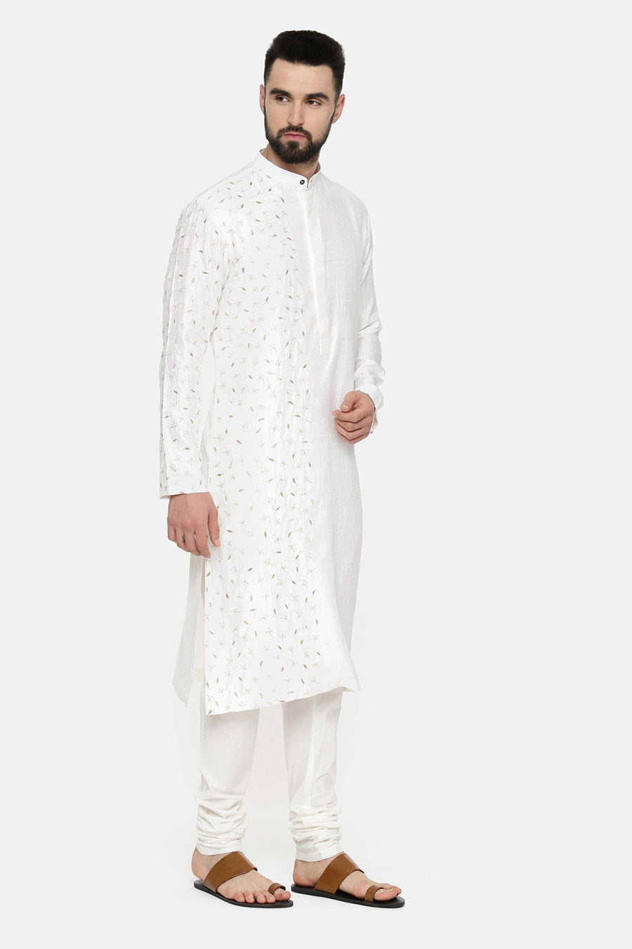 Ivory Hand-Embroidered Kurta Set