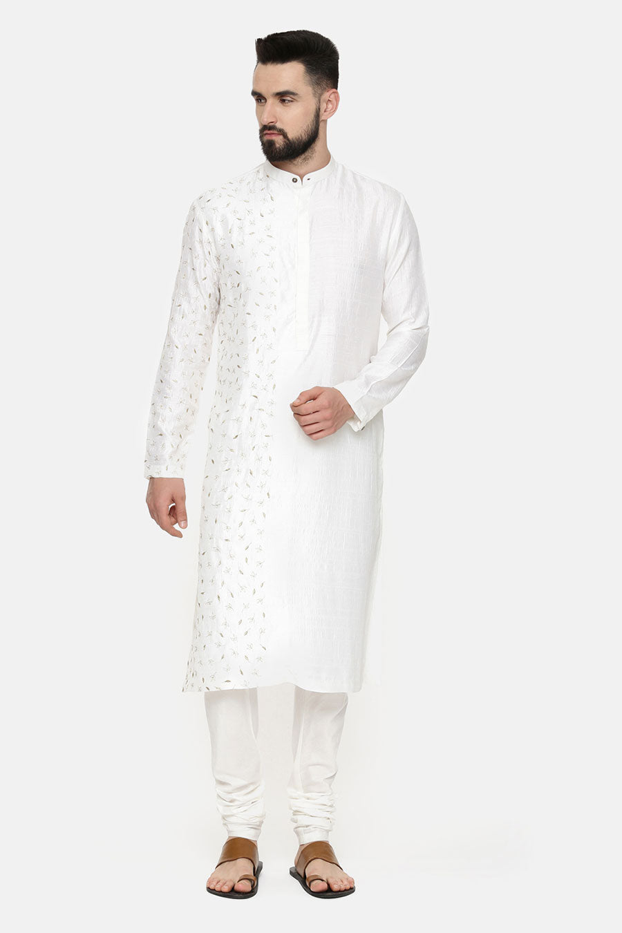 Ivory Hand-Embroidered Kurta Set