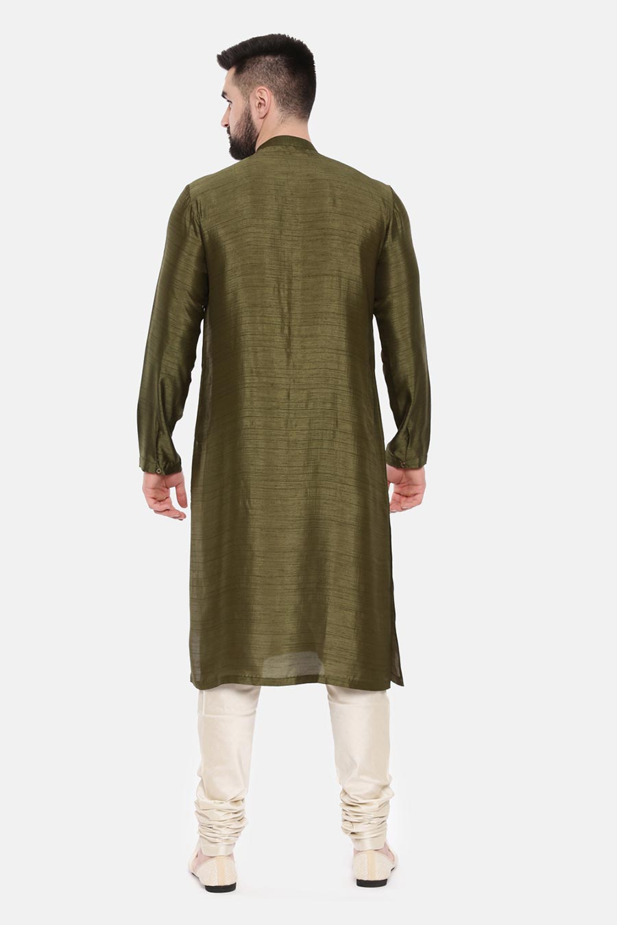 Green Embroidered Kurta Set