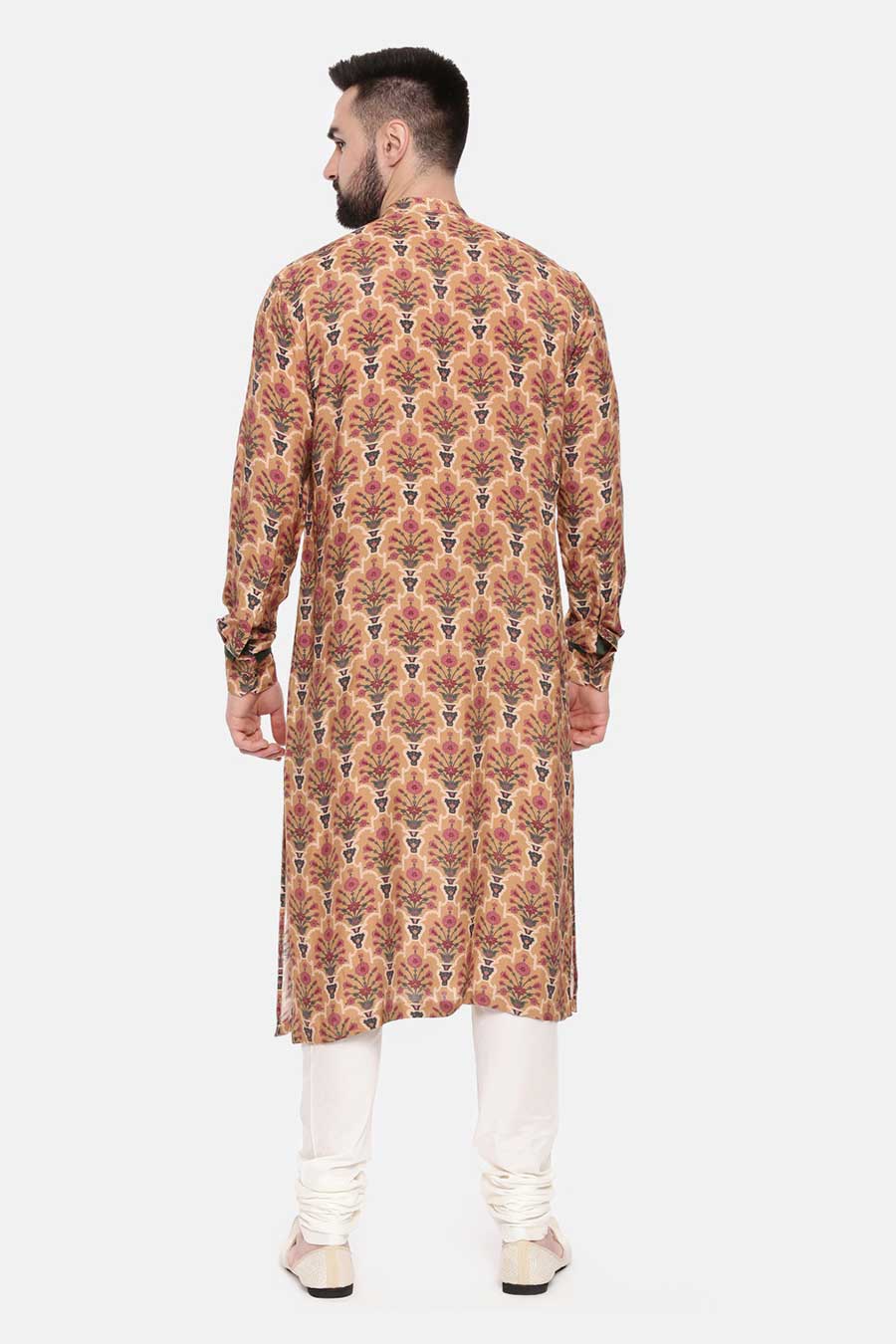 Beige Printed Kurta Set