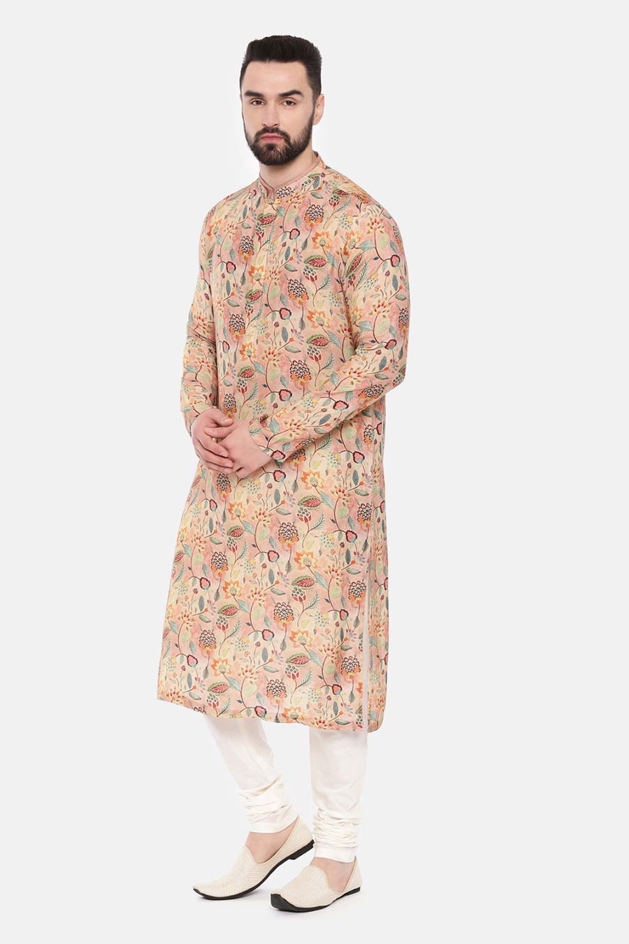 Pink Printed Kurta Set