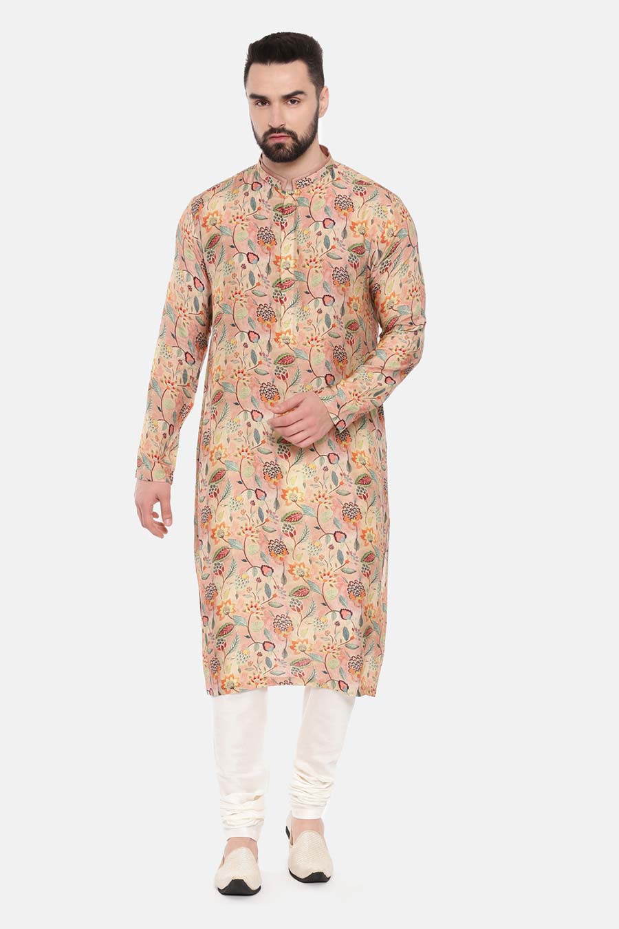 Pink Printed Kurta Set