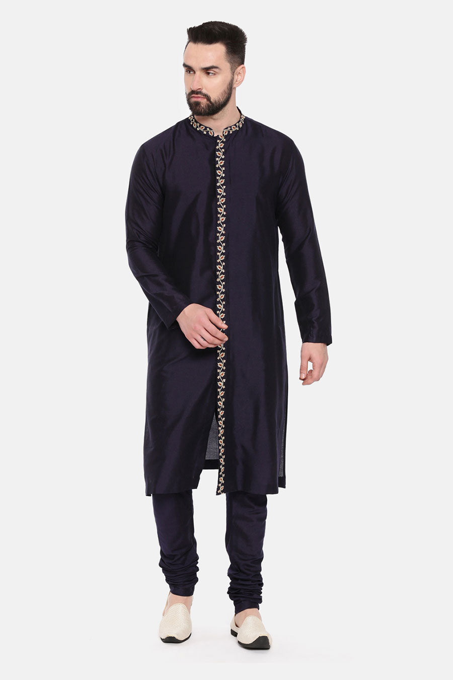 Blue Embroidered Kurta Set