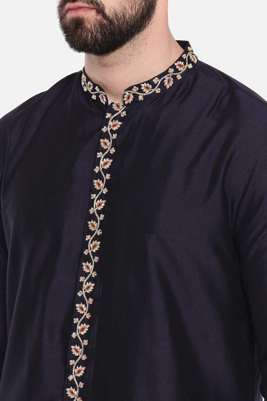 Blue Embroidered Kurta Set